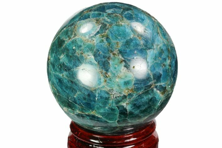 Bright Blue Apatite Sphere - Madagascar #100305